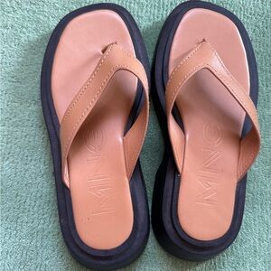 Mango Tan and Black Sandals